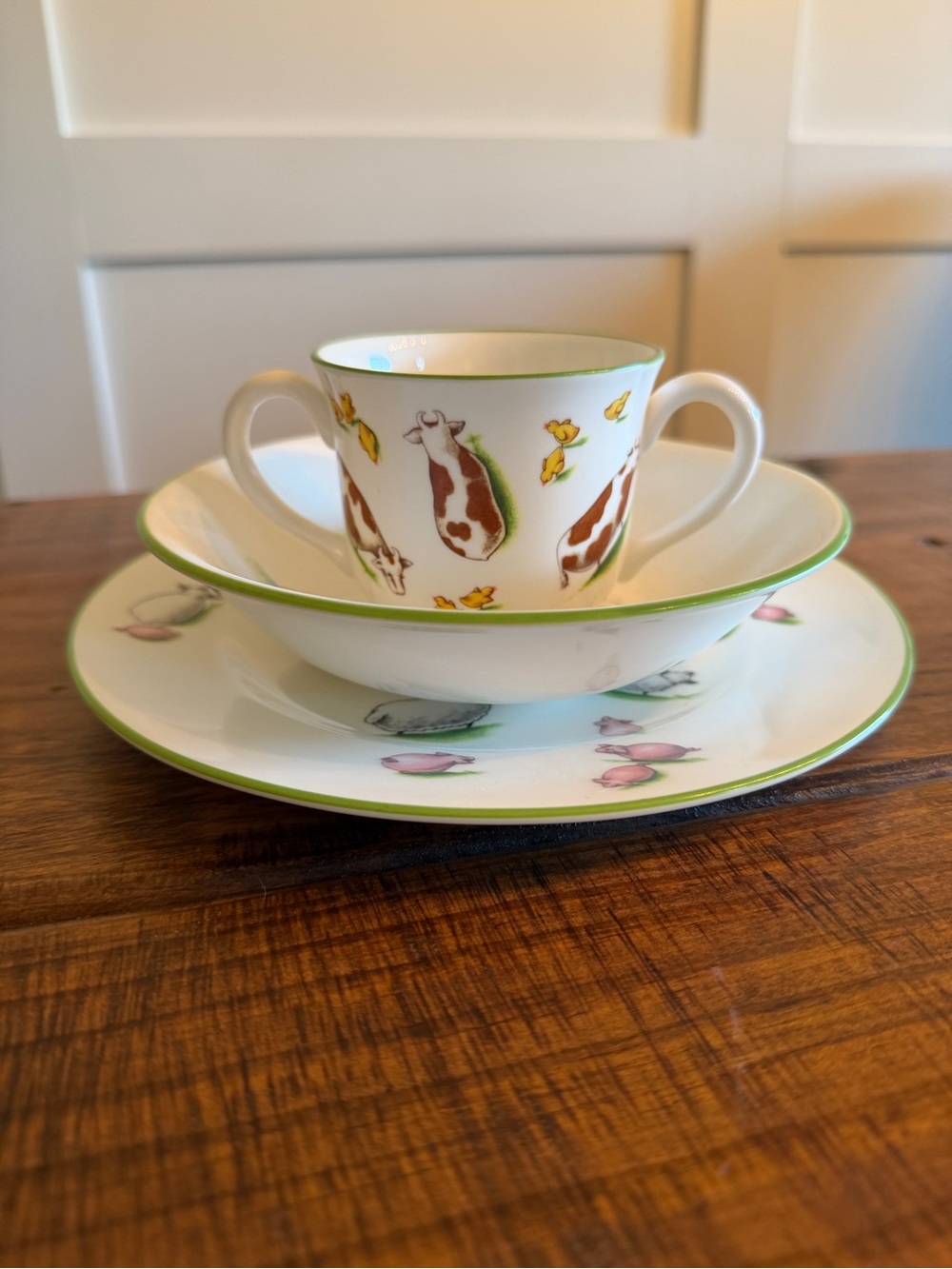 Tiffany & Co. Farm Fine Bone China White Porcelain Tea Set Cow Motif